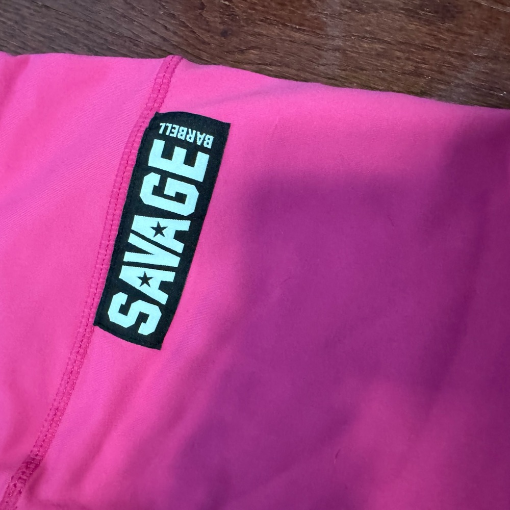 Savage Barbell Hot Pink Bike Shorts - Picture 2 of 4